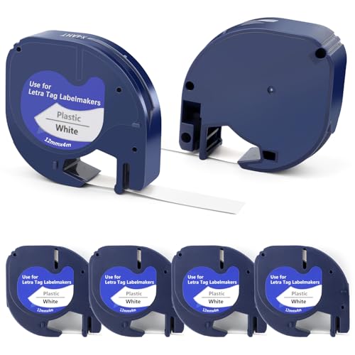 6 x Etikettenband Kompatible für Dymo Etikettenband Letratag Etikettenband White Plastic 12mm x 4m Beschriftungsband Beschriftungsgerät Bänder für Dymo Letratag XR LT-100H LT-100T 200B 6 x Etikettenband Kompatible für Dymo Etikettenband Letratag Etikettenband White Plastic 12mm x 4m Beschriftungsband Beschriftungsgerät Bänder für Dymo Letratag XR LT-100H LT-100T 200B von LDERFIV