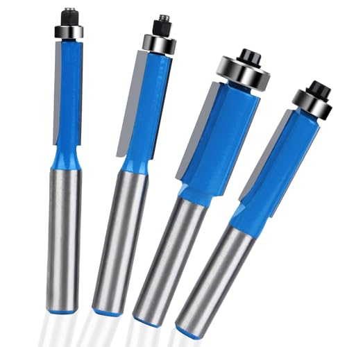 4 Stück Bündigfräser 8mm Schaft Bündigfräser mit Anlaufring Oben Bündigfräser Fräser Set Schaft Bündigfräser Fräser für die Holzbearbeitung Holz Zimmerei Fasen Holzbearbeitung Trimmen Schneiden 4 Stück Bündigfräser 8mm Schaft Bündigfräser mit Anlaufring Oben Bündigfräser Fräser Set Schaft Bündigfräser Fräser für die Holzbearbeitung Holz Zimmerei Fasen Holzbearbeitung Trimmen Schneiden von LDERFIV
