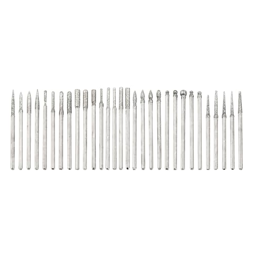 LDEXIN Diamant-Frässtifte, Diamant-Schmuckbohrer für Glasschalen, Edelsteine, kompatibel mit Dremel-Drehwerkzeug, 3 mm Schaft, 30 Stück LDEXIN Diamant-Frässtifte, Diamant-Schmuckbohrer für Glasschalen, Edelsteine, kompatibel mit Dremel-Drehwerkzeug, 3 mm Schaft, 30 Stück von LDEXIN