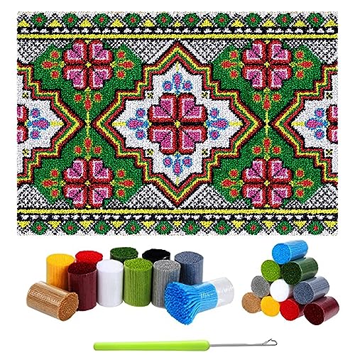 Knüpfteppich Zum Selber Knüpfen, DIY Knüpfsets Kreuzstich Teppich Set mit Werkzeug Latch Hook Kit Knüpfpackung Tapisserie Teppich Knüpf-Sets Kreuzstich Set 80x115cm Knüpfteppich Zum Selber Knüpfen, DIY Knüpfsets Kreuzstich Teppich Set mit Werkzeug Latch Hook Kit Knüpfpackung Tapisserie Teppich Knüpf-Sets Kreuzstich Set 80x115cm von LDFHOIN