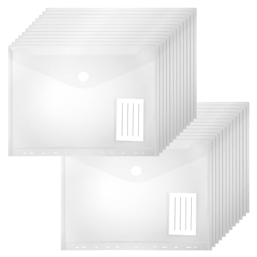LDHHYH 24 Stück Transparent Dokumententasche A4 Abheftbar mit Lochrand und Klettverschluss LDHHYH 24 Stück Transparent Dokumententasche A4 Abheftbar mit Lochrand und Klettverschluss von LDHHYH