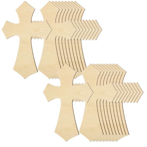 LDHHYH 20 Stück 30,5 cm Holzkreuz, unlackierte Holzkreuze zum Basteln, blanko Holzkreuze Holzausschnitt, Kreuzdekor für Wanddekoration, DIY-Projekt LDHHYH 20 Stück 30,5 cm Holzkreuz, unlackierte Holzkreuze zum Basteln, blanko Holzkreuze Holzausschnitt, Kreuzdekor für Wanddekoration, DIY-Projekt von LDHHYH