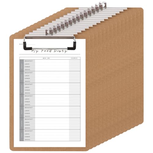 LDHHYH 20 Stück Klemmbrett A5, Hartplatten-Klemmbrett A5, klemmbretter A5 mit Metalklemme und Aufhängeose, Clipboard klemmbretter Klemmbrett DIN A5 für Schule,Zuhause, Büro von LDHHYH