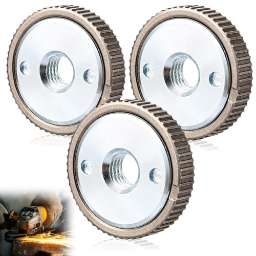 LDHHYH 3 Stück Schnellspannmutter für Winkelschleifer M14, Winkelschleifer Schnellspannmutter, Flex schnellspannmutter, Angle Grinder Flange Nut, Schleifscheibenwechsel ohne Werkzeu LDHHYH 3 Stück Schnellspannmutter für Winkelschleifer M14, Winkelschleifer Schnellspannmutter, Flex schnellspannmutter, Angle Grinder Flange Nut, Schleifscheibenwechsel ohne Werkzeu von LDHHYH