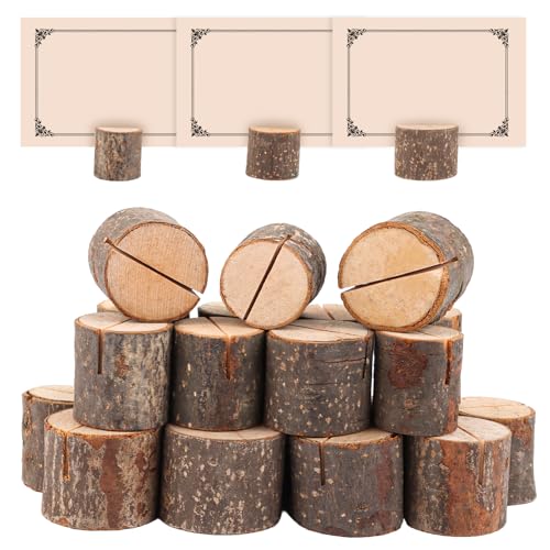 LDHHYH 50 Stück Tischkartenhalter Holz, Menükartenhalter, Kartenhalter für Tischnummern, Kartenständer für Hochzeit Deko von LDHHYH