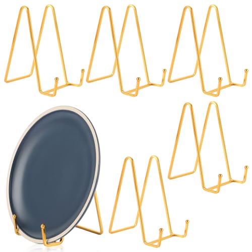 LDHHYH 6 Stück Staffelei Aufsteller Teller Ständer Metall, 15.2x7.5x11.9cm Eisen Display Ständer, Gold Dekoteller Halterung, Metall Tellerständer Staffelei Metallrahmenhalter für Foto, Teller, Bücher LDHHYH 6 Stück Staffelei Aufsteller Teller Ständer Metall, 15.2x7.5x11.9cm Eisen Display Ständer, Gold Dekoteller Halterung, Metall Tellerständer Staffelei Metallrahmenhalter für Foto, Teller, Bücher von LDHHYH