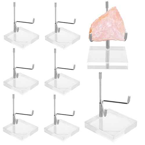LDHHYH 8 Stück verstellbare Metallarm-Staffelei-Ständer, Kristall-Acryl-Staffelei-Staffeleiständer, Acryl-Basis, Staffelei für Edelsteine, Kristall, Mineralachat, 6,1 x 6,1 x 8,9 cm LDHHYH 8 Stück verstellbare Metallarm-Staffelei-Ständer, Kristall-Acryl-Staffelei-Staffeleiständer, Acryl-Basis, Staffelei für Edelsteine, Kristall, Mineralachat, 6,1 x 6,1 x 8,9 cm von LDHHYH