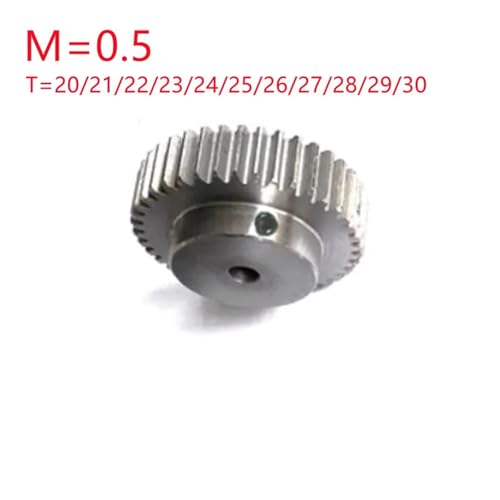 LDHNFBYV 2 Stück Stahl-Stirnradgetriebe 0,5 M 20T 21T 22T 23T 24T 25T 26T 27T 28T 29T 30T(6mm,0.5M24T) von LDHNFBYV