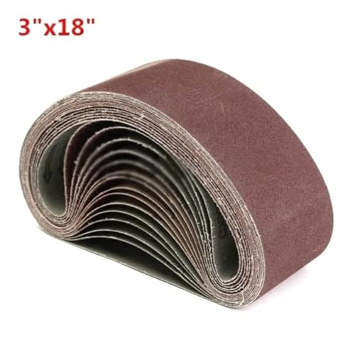 Schleifbänder 75x457mm, 10 Stück, Oxid 40 bis 1000 Körnung,(600#) von LDHNFBYV
