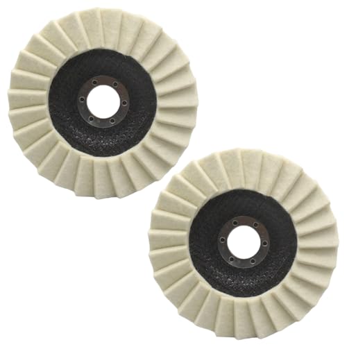 2pcs Polierkissen, 5 Zoll Wollpolster, praktisches runde verdickte Filzrad für Metallglas Keramik Marmor Stein Möbelwagen -Wachspolierpolster 2pcs Polierkissen, 5 Zoll Wollpolster, praktisches runde verdickte Filzrad für Metallglas Keramik Marmor Stein Möbelwagen -Wachspolierpolster von LDJFCCA