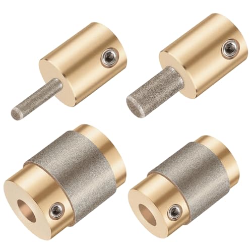4pcs Buntglasschleife, 4 Größen Diamantbohrer Bits Messingkern, praktische Mehrzweck-Flecken-Glaswerkzeuge und Vorräte für die Gestaltung von Keramikfliesen, Steinfleckmühle 4pcs Buntglasschleife, 4 Größen Diamantbohrer Bits Messingkern, praktische Mehrzweck-Flecken-Glaswerkzeuge und Vorräte für die Gestaltung von Keramikfliesen, Steinfleckmühle von LDJFCCA