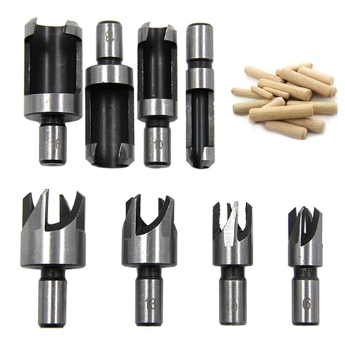 8pcs Holzsteckerschneider, Carbon -Stahl -Steckerschneider mit 1/4, 3/8, 1/2, 5/8 Zoll Sechskant, Holzbearbeitungswerkzeugplug 8pcs Holzsteckerschneider, Carbon -Stahl -Steckerschneider mit 1/4, 3/8, 1/2, 5/8 Zoll Sechskant, Holzbearbeitungswerkzeugplug von LDJFCCA