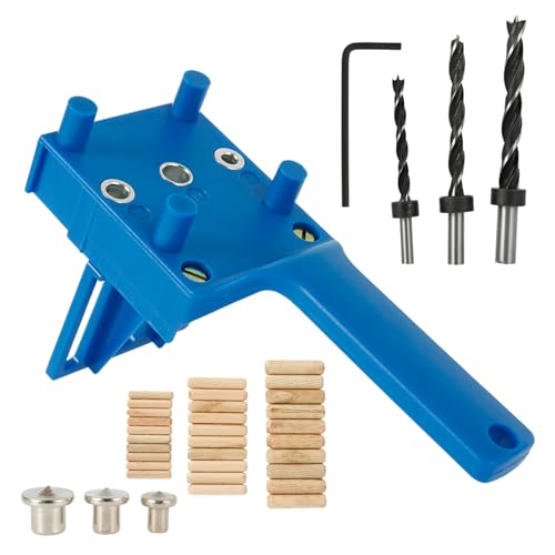 Doweling Jig für Holzbearbeitung tragbarer Handheld-Dübel-Jig-Kit Holzloch-Bohrführer Holzbearbeitung Position für DIY Holz Arbeitsmöbel Reparatur Doweling für Doweling Jig für Holzbearbeitung tragbarer Handheld-Dübel-Jig-Kit Holzloch-Bohrführer Holzbearbeitung Position für DIY Holz Arbeitsmöbel Reparatur Doweling für von LDJFCCA