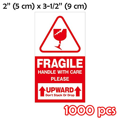 1000Stück Warnetiketten Aufkleber fragile, leuchtrot Umzugs-Etiketten Vorsicht zerbrechlich Glas Bruchgefahr Paketaufkleber handle with care, Versandetiketten selbstklebend,Vorsicht glas 1000Stück Warnetiketten Aufkleber fragile, leuchtrot Umzugs-Etiketten Vorsicht zerbrechlich Glas Bruchgefahr Paketaufkleber handle with care, Versandetiketten selbstklebend,Vorsicht glas von LDS Industry