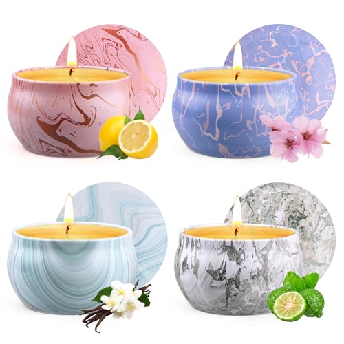 Duftkerzen Geschenkset für Frauen, 4 Pack Sojakerze Aromatherapie Kerzen Set, Weihnachtsgeschenke für Frauen, Kleine Geschenke für Weihnachten, Adventskalender, Geburtstags, Bade, Spa und Yoga Kerzen Duftkerzen Geschenkset für Frauen, 4 Pack Sojakerze Aromatherapie Kerzen Set, Weihnachtsgeschenke für Frauen, Kleine Geschenke für Weihnachten, Adventskalender, Geburtstags, Bade, Spa und Yoga Kerzen von LDUMODUW