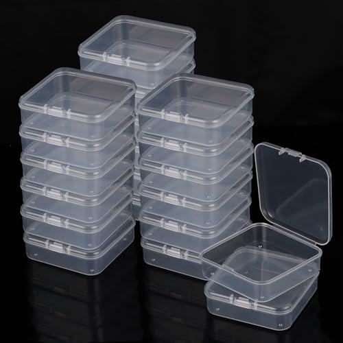 LDXDRU 20 Stück Aufbewahrungsbox mit Deckel Klein, Plastikbox mit Deckel Klein Durchsichtige Box Sortierboxen für Pillen Schmuck Bastel Perlen kleinteile 6.5x6.5x2CM LDXDRU 20 Stück Aufbewahrungsbox mit Deckel Klein, Plastikbox mit Deckel Klein Durchsichtige Box Sortierboxen für Pillen Schmuck Bastel Perlen kleinteile 6.5x6.5x2CM von LDXDRU