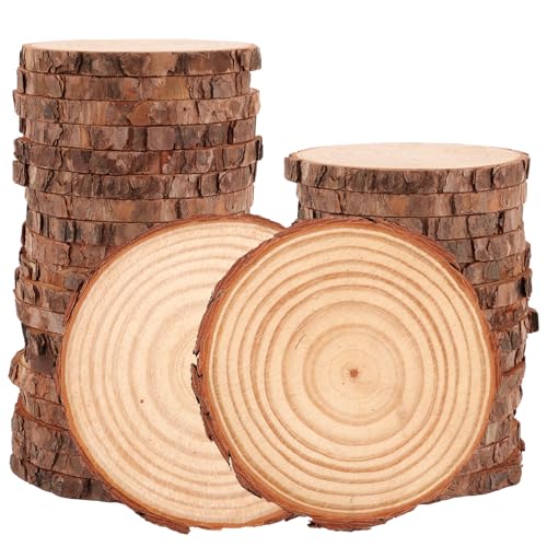 LDXDRU 25 Stück Holzscheiben 11-12cm Durchmesser Holz Log Unvollendete Rund Baumscheiben 1cm Dicke Dünne Holzscheibe, Ohne Loch Natürliche Holzplatte zum Bemalen Dekoration Handwerke LDXDRU 25 Stück Holzscheiben 11-12cm Durchmesser Holz Log Unvollendete Rund Baumscheiben 1cm Dicke Dünne Holzscheibe, Ohne Loch Natürliche Holzplatte zum Bemalen Dekoration Handwerke von LDXDRU