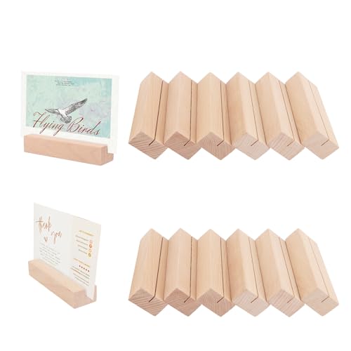 LDXDRU 25 Stück 10 x 3 x 2 cm Holz Kartenhalter, Menükartenhalter Postkartenhalter Tischkartenhalter Kartenständer Holz Fotohalter Natürliches Karten Holzständer Fotoständer für Hochzeiten Bankette LDXDRU 25 Stück 10 x 3 x 2 cm Holz Kartenhalter, Menükartenhalter Postkartenhalter Tischkartenhalter Kartenständer Holz Fotohalter Natürliches Karten Holzständer Fotoständer für Hochzeiten Bankette von LDXDRU