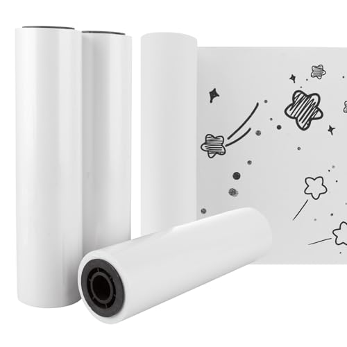 LDXDRU 4 Rollen Zeichenpapierrolle, 30 cm x 20 m, 70 g/m², weißes Kunstpapierrolle, Staffeleipapier, Geschenkpapier für Kunstprojekte, Skizzen, Malen, Zeichenbrett LDXDRU 4 Rollen Zeichenpapierrolle, 30 cm x 20 m, 70 g/m², weißes Kunstpapierrolle, Staffeleipapier, Geschenkpapier für Kunstprojekte, Skizzen, Malen, Zeichenbrett von LDXDRU