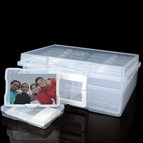 LDXDRU Foto Aufbewahrungsbox, 38 x 30,5 cm Fotobox Fotoaufbewarungsbox aus Kunststoff, 16 Innere Fotofächer, für Puzzle, Saatgut, Karten, Bastelzeug, Aufkleber LDXDRU Foto Aufbewahrungsbox, 38 x 30,5 cm Fotobox Fotoaufbewarungsbox aus Kunststoff, 16 Innere Fotofächer, für Puzzle, Saatgut, Karten, Bastelzeug, Aufkleber von LDXDRU