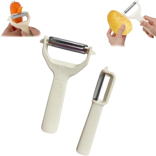 2-in-1-Doppelkopf-Schäler und -Schredder, multifunktionaler Obst- und Gemüseschäler, Küchenhelfer mit rutschfestem Griff 2-in-1-Doppelkopf-Schäler und -Schredder, multifunktionaler Obst- und Gemüseschäler, Küchenhelfer mit rutschfestem Griff von LDZPYXNFE