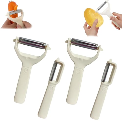 2-in-1-Doppelkopf-Schäler und -Schredder, multifunktionaler Obst- und Gemüseschäler, Küchenhelfer mit rutschfestem Griff 2-in-1-Doppelkopf-Schäler und -Schredder, multifunktionaler Obst- und Gemüseschäler, Küchenhelfer mit rutschfestem Griff von LDZPYXNFE