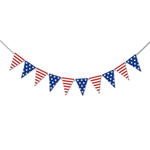 LDadgf Unabhängigkeitstag-Party-Dekoration, Flagge, fünfzackiger Stern, USA-Stern-Spangled-Banner, Dekorationen zum Aufhängen, glänzende Dekorationen, patriotische Party-Dekoration, (E, One Size) von LDadgf