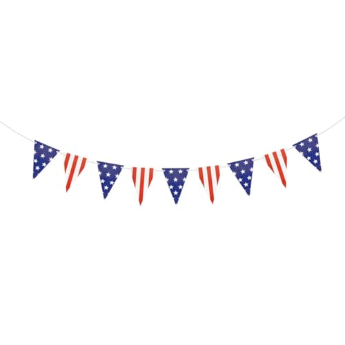 LDadgf Unabhängigkeitstag-Party-Dekoration, Flagge, fünfzackiger Stern, USA-Stern-Spangled-Banner, Dekorationen zum Aufhängen, glänzende Dekorationen, patriotische Party-Dekoration, (F, One Size) von LDadgf