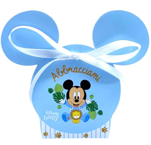 20 Stück Schachtel für Gastgeschenke Taufe Geburtstag Kommunion komplett mit Band und individueller Karte 68234ST von LE GEMME DI VENEZIA