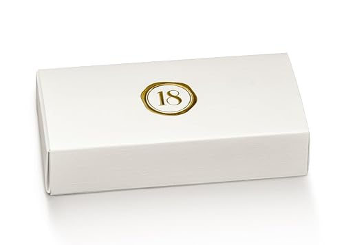 LE GEMME DI VENEZIA 20 weiße Schachteln für Konfekt 25 Jahre Jahrestag Hochzeit Heißdruck 19104 von LE GEMME DI VENEZIA