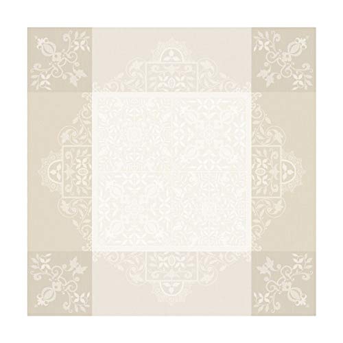 Le Jacquard Francais Tischdecke Venezia, Baumwolle, quadratisch, 175 x 175 cm, elfenbeinfarben von LE JACQUARD FRANÇAIS