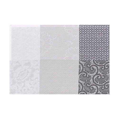 le Jacquard Francais Tischdecke Fleurs de Kyoto Brume beschichtet (Tischset 38 x 52) von LE JACQUARD FRANÇAIS