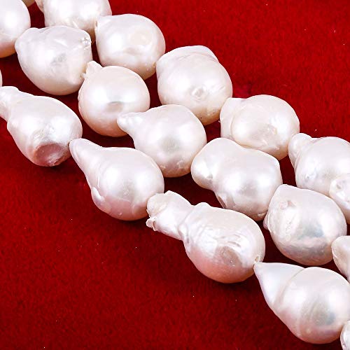 Barock-Perlen, natürliche, unregelmäßige Süßwasser-Zuchtperlen, lose Perle für selbstgemachte Frauen, Anhänger, Ohrringe, Schmuckherstellung, 36,1 cm von LE SKY