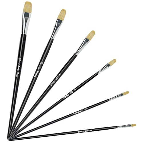 Schweineborsten Pinselset Filbert Aquarellpinsel Acrylfarbe Pinsel für Öl Acryl Aquarell, LEA-SHALL 6 Stück Malerpinsel für Ölfarben Acrylfarben Profi Brush Set für Malen Schweineborsten Pinselset Filbert Aquarellpinsel Acrylfarbe Pinsel für Öl Acryl Aquarell, LEA-SHALL 6 Stück Malerpinsel für Ölfarben Acrylfarben Profi Brush Set für Malen von LEA-SHALL