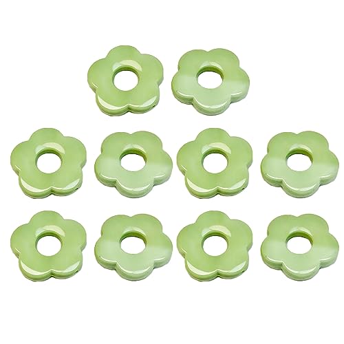 10 Stück hohle Abstandshalter in Blumenform, bunte Acrylperlen, Blumenperlen, Schmuckherstellung, lose Perlen 10 Stück hohle Abstandshalter in Blumenform, bunte Acrylperlen, Blumenperlen, Schmuckherstellung, lose Perlen von LEADSDGE