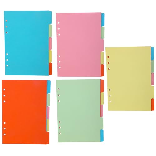 6-Loch-Binder-Einsätze, bunte Trennwände, stabile Trennwände für Notizbücher, Tagebücher, Dokumentenorganisation, bunte Ordner-Trennwände 6-Loch-Binder-Einsätze, bunte Trennwände, stabile Trennwände für Notizbücher, Tagebücher, Dokumentenorganisation, bunte Ordner-Trennwände von LEADSDGE