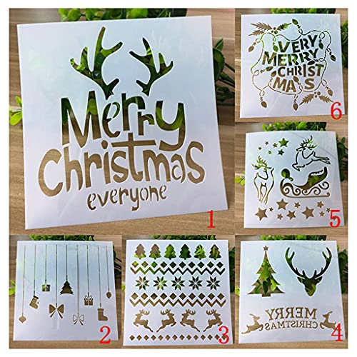 6 Stück Kuchenformen, Weihnachtsform, Kekse, Fondant, Dessert, Dekoration, Kuchen, Malvorlagen, Druck, hohle Formen 6 Stück Kuchenformen, Weihnachtsform, Kekse, Fondant, Dessert, Dekoration, Kuchen, Malvorlagen, Druck, hohle Formen von LEADSDGE