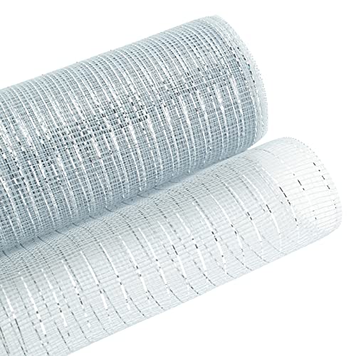 9 m breites Poly-Mesh-Deko-Mesh glitzernde Bänder für Weihnachtsbaumschmuck, Kranz, Geschenkpapier 9 m breites Poly-Mesh-Deko-Mesh glitzernde Bänder für Weihnachtsbaumschmuck, Kranz, Geschenkpapier von LEADSDGE