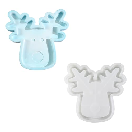 Kristall-Epoxidharz-Schmuck-Schale, Weihnachtsform, Hirschform, Silikonform, Dessert-Servierplatte Kristall-Epoxidharz-Schmuck-Schale, Weihnachtsform, Hirschform, Silikonform, Dessert-Servierplatte von LEADSDGE