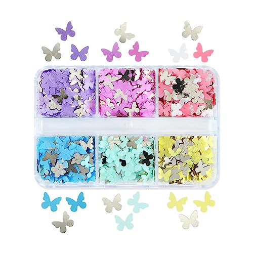Schmetterling Charm Flocken Maniküre Dekorationen Pailletten Funkelnde Pailletten Mix für Mädchen Schmetterling Charm Flocken Maniküre Dekorationen Pailletten Funkelnde Pailletten Mix für Mädchen von LEADSDGE