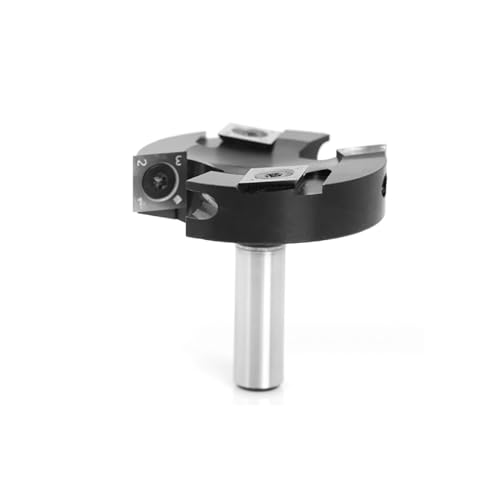 Spoilboard-Fräser-Bit, 12/12,7 mm Schaft, 6,3 cm Schneiden, Flachfräser, Hartmetall-Einsatz, Hobel-Bit Spoilboard-Fräser-Bit, 12/12,7 mm Schaft, 6,3 cm Schneiden, Flachfräser, Hartmetall-Einsatz, Hobel-Bit von LEADSDGE