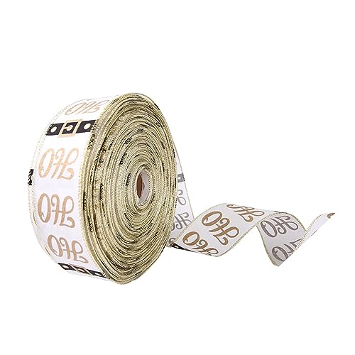 Weihnachtsband, 6,3 cm breit, feines Leinen, 1,8 m, 2,8 m, 4,5 m, weiß/rot, für Hochzeit, Tafelaufsatz, Girlande, Baum Weihnachtsband, 6,3 cm breit, feines Leinen, 1,8 m, 2,8 m, 4,5 m, weiß/rot, für Hochzeit, Tafelaufsatz, Girlande, Baum von LEADSDGE