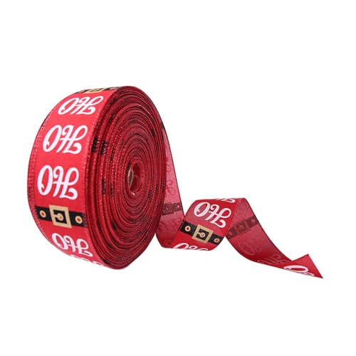 Weihnachtsband, 6,3 cm breit, feines Leinen, 1,8 m, 2,8 m, 4,5 m, weiß/rot, für Hochzeit, Tafelaufsatz, Girlande, Baum Weihnachtsband, 6,3 cm breit, feines Leinen, 1,8 m, 2,8 m, 4,5 m, weiß/rot, für Hochzeit, Tafelaufsatz, Girlande, Baum von LEADSDGE
