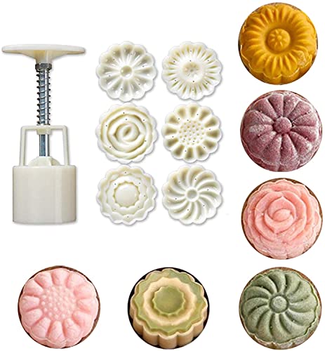 LEAMALLS 7 stück Ausstechformen Mooncake form manuelle Press Cookies Mould mit Blumen Backen Torten Fondant Backzubehör Modellierwerkzeug Backformsets Dekorationswerkzeuge LEAMALLS 7 stück Ausstechformen Mooncake form manuelle Press Cookies Mould mit Blumen Backen Torten Fondant Backzubehör Modellierwerkzeug Backformsets Dekorationswerkzeuge von LEAMALLS