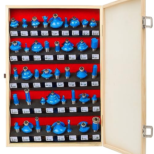 Leatbuy Fräser-Bit-Set, 1,27 cm Schaft, Panel-Schranktür-Fräser-Bits, Holzbearbeitung, Holzschneider, Holzkarbid-Rillen-Nut-Fräswerkzeug, Fräser-Bits (Stahl) von LEATBUY-TECH