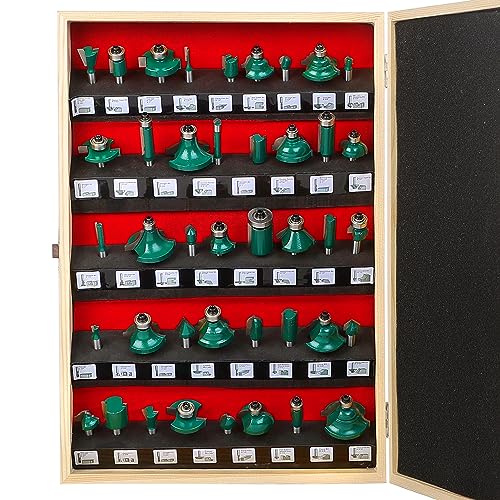 Leatbuy Fräser-Set, 1/4-Zoll-Schaft für Tür und Schublade, 4 Stück, Holzbearbeitung, Fräser-Werkzeuge, Hartmetall-CNC-Fräser, Nutfräser, Werkzeug-Set, Linie Leatbuy Fräser-Set, 1/4-Zoll-Schaft für Tür und Schublade, 4 Stück, Holzbearbeitung, Fräser-Werkzeuge, Hartmetall-CNC-Fräser, Nutfräser, Werkzeug-Set, Linie von LEATBUY-TECH
