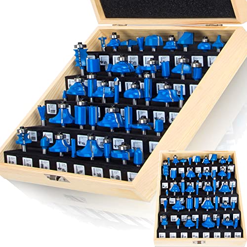 Leatbuy Fräser-Set für architektonische Formen, 1/4-Zoll-Schaft, 5-teilig, Eckabrundung, Kantenformung, Holzbearbeitung, Perlenfräser-Bits, Set, Werkzeug, Holz, Tisch, Tür, Schrank, Fräser (F-A1) Leatbuy Fräser-Set für architektonische Formen, 1/4-Zoll-Schaft, 5-teilig, Eckabrundung, Kantenformung, Holzbearbeitung, Perlenfräser-Bits, Set, Werkzeug, Holz, Tisch, Tür, Schrank, Fräser (F-A1) von LEATBUY-TECH