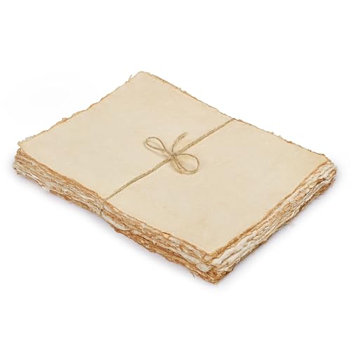 LEATHER VILLAGE Aquarellpapier, 150 g/m² dicker Büttenrand, unbehandeltes Baumwollpapier zum Zeichnen, Skizzieren, Malen und Basteln, 150 g/m² dicker Büttenrand, unbehandeltes Baumwollpapier, Vintage LEATHER VILLAGE Aquarellpapier, 150 g/m² dicker Büttenrand, unbehandeltes Baumwollpapier zum Zeichnen, Skizzieren, Malen und Basteln, 150 g/m² dicker Büttenrand, unbehandeltes Baumwollpapier, Vintage von LEATHER VILLAGE
