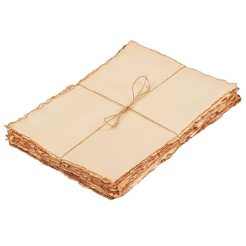 LEATHER VILLAGE Aquarellpapier, 19 x 27,9 cm, 20 Blatt Aquarellpapier zum Zeichnen, Skizzieren, Hochzeitskarten und Basteln, 150 g/m² dicker Büttenrand, unbehandeltes Baumwollpapier, Vintage LEATHER VILLAGE Aquarellpapier, 19 x 27,9 cm, 20 Blatt Aquarellpapier zum Zeichnen, Skizzieren, Hochzeitskarten und Basteln, 150 g/m² dicker Büttenrand, unbehandeltes Baumwollpapier, Vintage von LEATHER VILLAGE