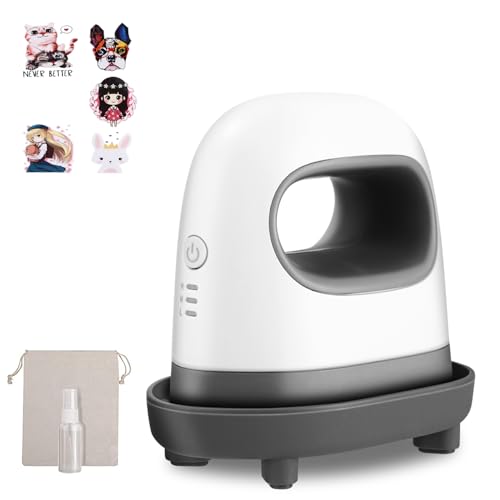 Mini Heizpresse Grau, Plotter Maschine Transferpresse mit Isoliertem Sicherheitssockel, Bügelpresse für T-Shirts, Schuhe, DIY, Kleine HTV-Vinylprojekte von LEAZZLE
